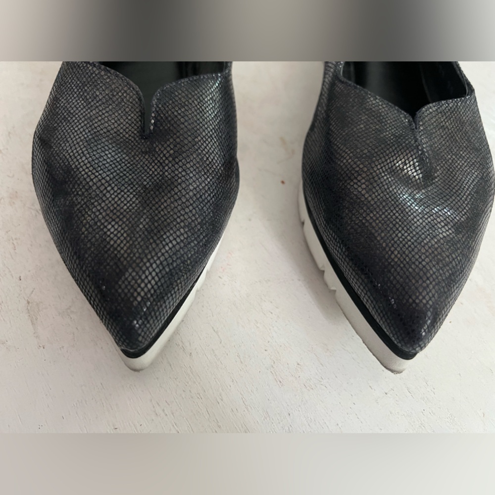 Agl Pointy Reptile Print Leather Pointy Sneaker S… - image 4